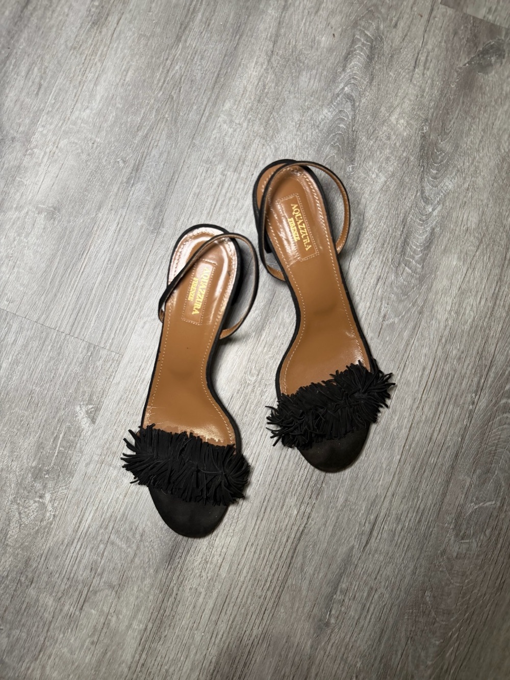 Aquazzura Black wild thing block Heel sandals 39.5